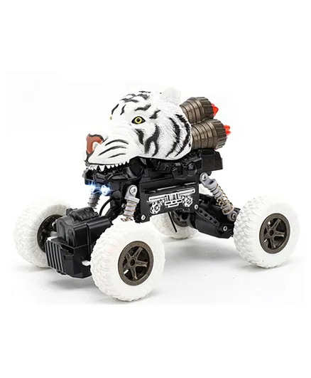 سيارة اللعب بالتحكم عن بعد على شكل نمر ليتل ستوري للأطفال - أبيض