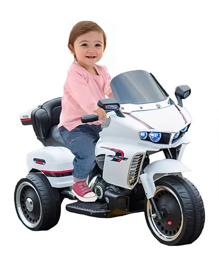 مايتز - دراجة رياضية ثلاثية العجلات بقوة 12 فولت - أبيض
