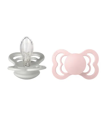 Bibs Supreme Silicone Pacifier Size 2 Haze & Blossom - 2 Piece