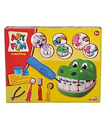 Simba Art & Fun Dough Set Crocodile Dentist - Multicolour