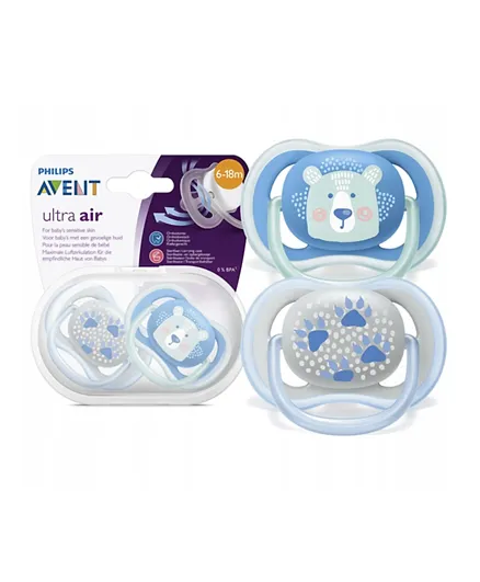 Philips Avent Soother Silicone Ultra Air Free Flow - 2 Pieces