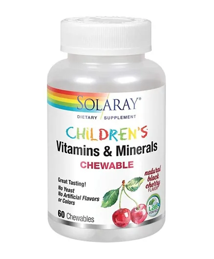 Solaray Vitamins & Minerals Chewables - 60 Pieces