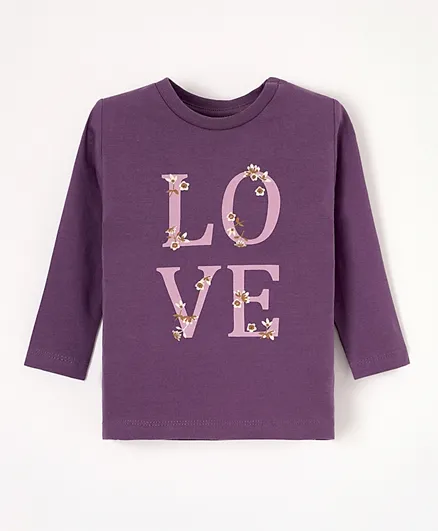 Name It Love Printed Long Sleeves T-Shirt - Vintage Violet