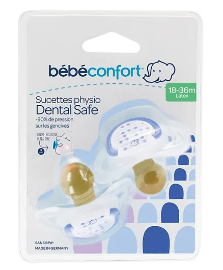 Bebeconfort Dental Safe Soother Set of 2 - Blue