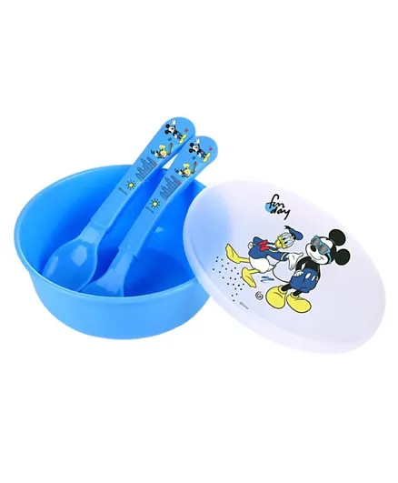 Disney Mickey Mouse Baby Feeding Set Blue - 3 Pieces