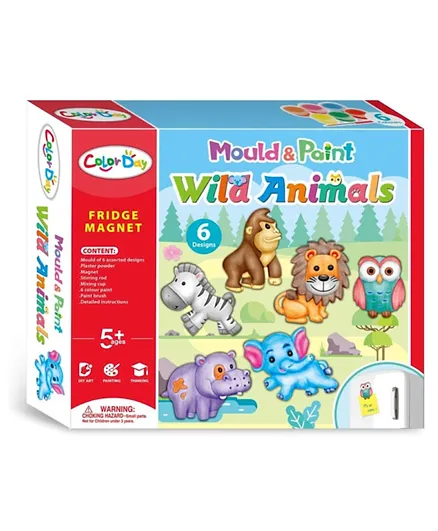Brain Giggles DIY Mould And Paint Wild Animal Fridge Magnet