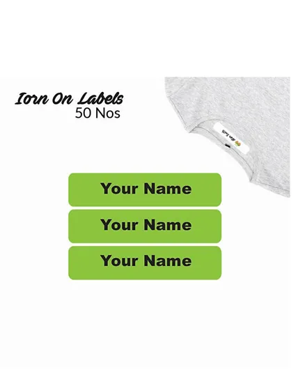 Ajooba Personalised Iron On Clothing Labels ICL 3012 - Pack Of 50