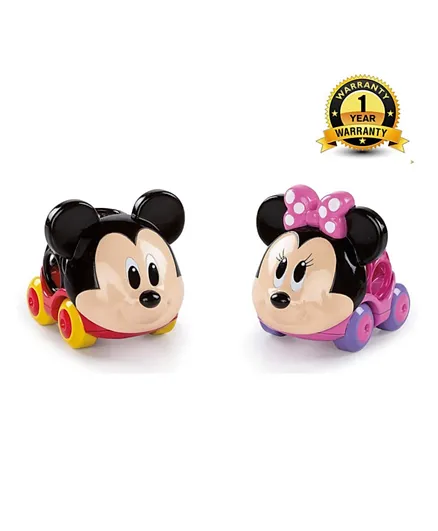 Disney Mickey Mouse & Friends Go Grippers Collection Push Cars - Multicolour