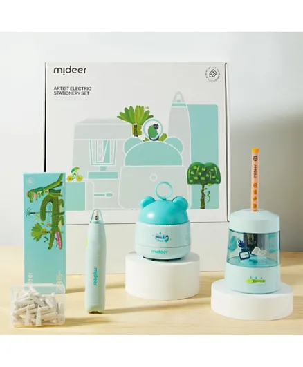 Mideer Electric Stationery Set Sage Green - 59 Pieces
