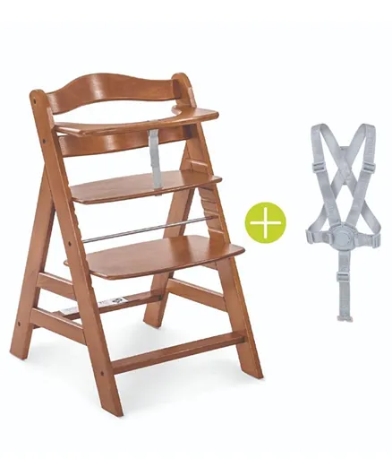 هوك - كرسي ألفا+ الخشبي العالي القابل للتعديل - جوز