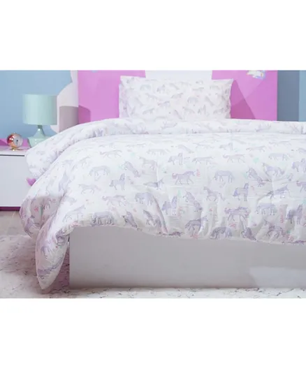PAN Home Magical Unicorn Comforter Set Lilac - 2 Pieces