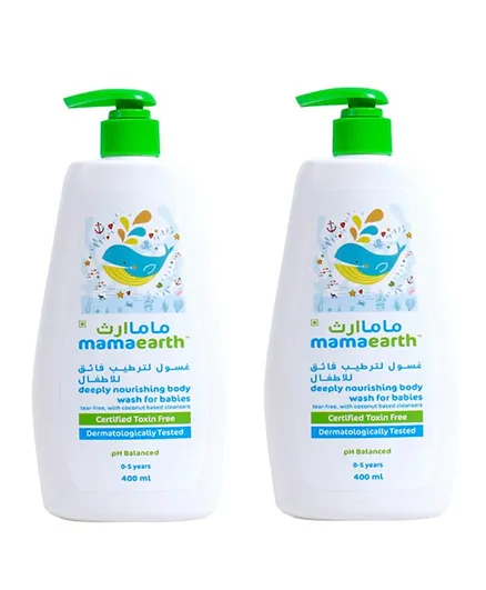 Mamaearth Combo Deeply Nourishing Body Wash Pack of 2 - 400ml each