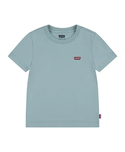 Levi's قميص بشعار ليفايز على الصدر للأطفال - أزرق