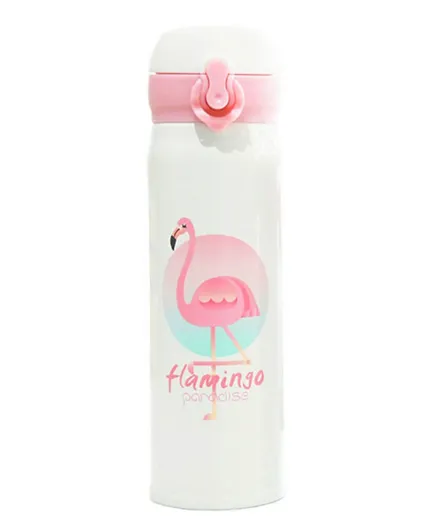 Brain Giggles Cute Insulated Flamingo Stainless Steel Vacuum Flask - 500mL