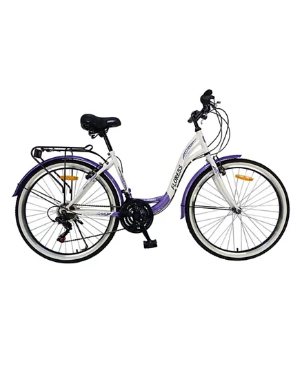 Mogoo Floress 21 Speed Lady Bike Purple - 24 Inches