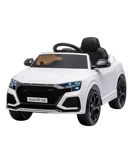 Babyhug Battery Operated Ride On with Moveable Steering Wheel Audi RS Q8 - White