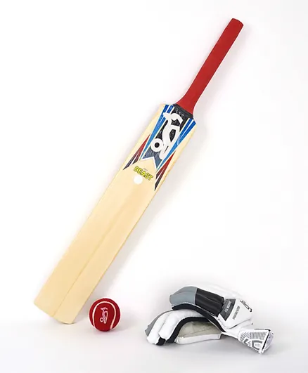 Kookaburra Complete Cricket Kit for Kids - Bat, Ball, Gloves, Bag - Set of 5