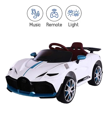 Battery Operated Ride On Car With Remote Control - White