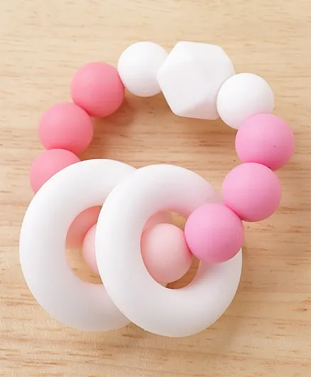 Beads Silicone Teether - Pink