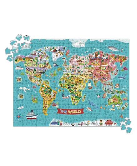 World Map Puzzle - 500 Pieces