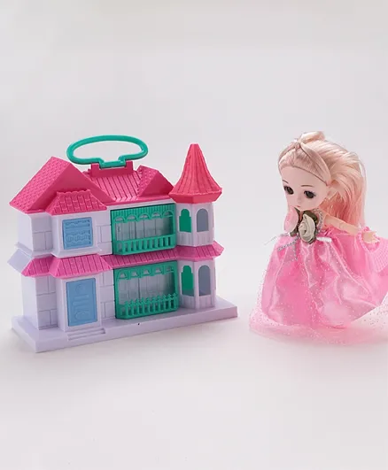 Happy Home Baby Doll and Dollhouses - 2 Pieces