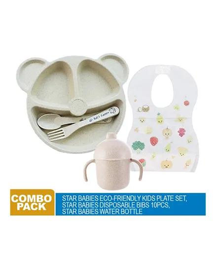 Star Babies Baby Plate with Bibs