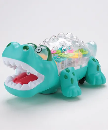 Cute Geared Crocodile Activity Toy - Blue