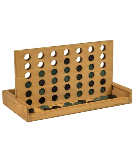 لعبة البروفيسور اللغز أربعة في صف واحد كلاسيك 2 لاعبين لعبة طاولة خشبية - 42 قطعة