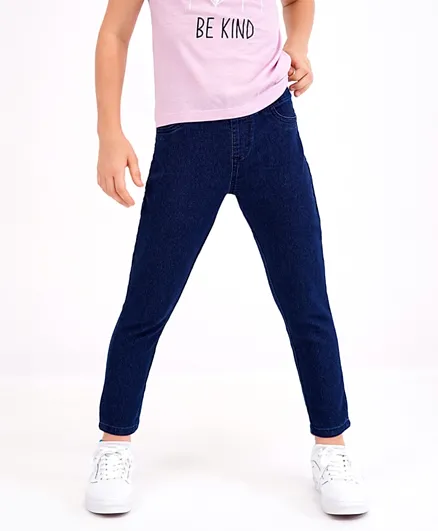 Primo Gino Ankle Length Solid Jeggings - Dark Blue