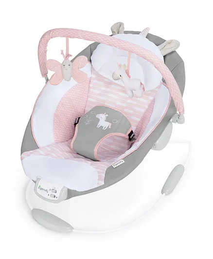 Ingenuity Flora the Unicorn Cradling Bouncer - Pink