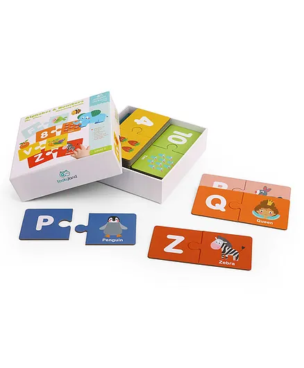 Alphabets And Numbers Matching Puzzle - 72 Pieces