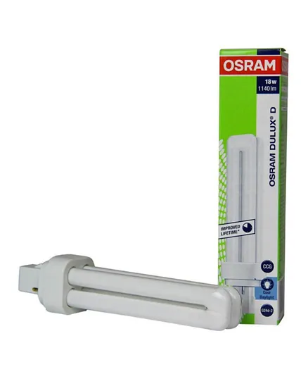 Osram CFL Bulb Daylight 18 Watts 2 Pin - White