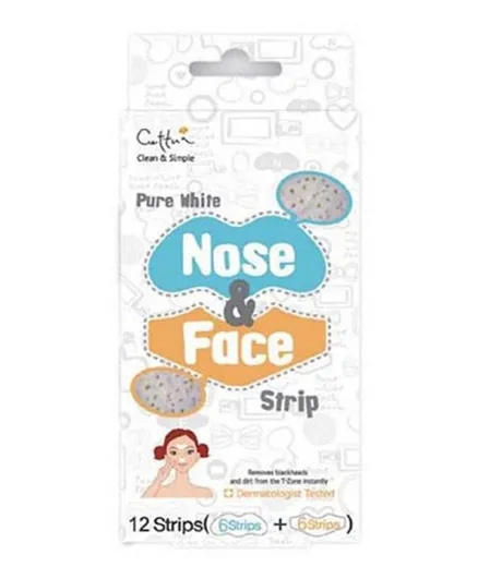 CETTUA C&S Pure White Nose And Face Strips - Pack of 12