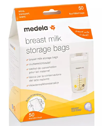 Medela Breastmilk Storage Bags Pack of 50 - 180ml
