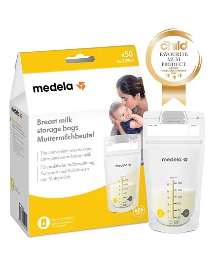 Medela Breastmilk Storage Bags Pack of 50 - 180mL