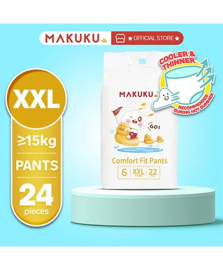 MAKUKU Comfort Fit Pant Diapers Size 6 - 22 Pieces