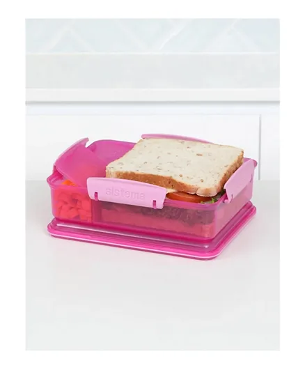 Sistema Snack Attack Duo Lunch Box Pink - 975 mL