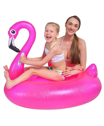 Jilong Giant Mosaic Flamingo Rider Float - Pink