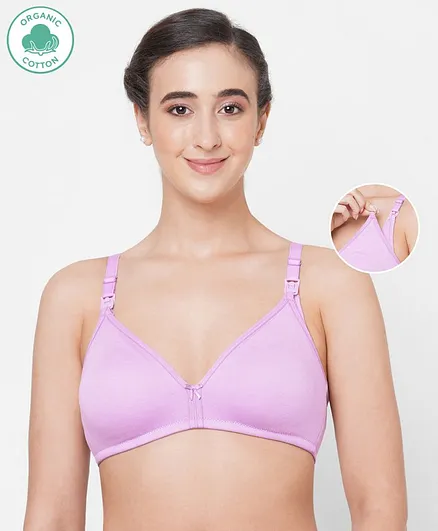 ECOMAMA Organic Antimicrobial Solid Nursing Bra - Violet