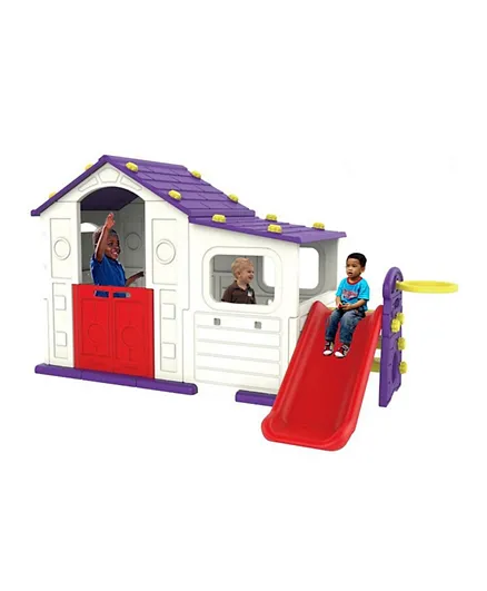 Myts  Indoor Activity Playhouse With Playside + basketball Loop - Purple
