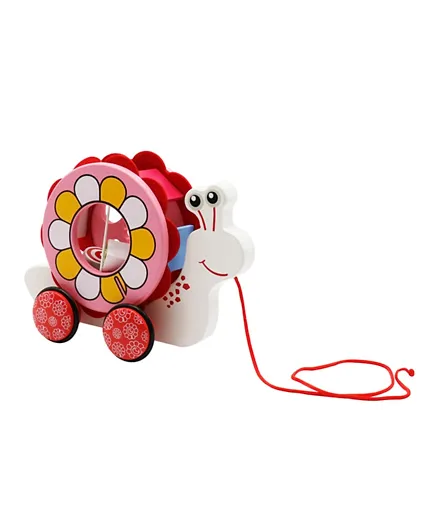 Snail on Wheels Pull Along Toy - Nature