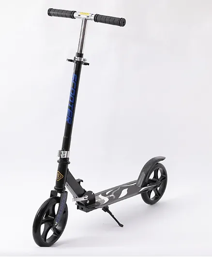Foldable Two Weel Kids' Scooter with Adjustable Height   - Black