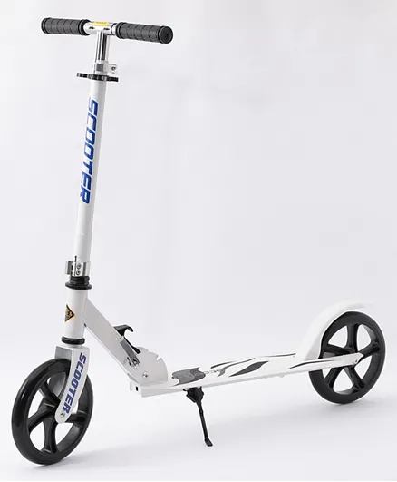 Two Wheels Foldable Kids 'Scooter with Adjustable Height   - White