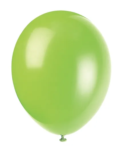 Unique Balloon Pack of 10 Lime - 12 Inches