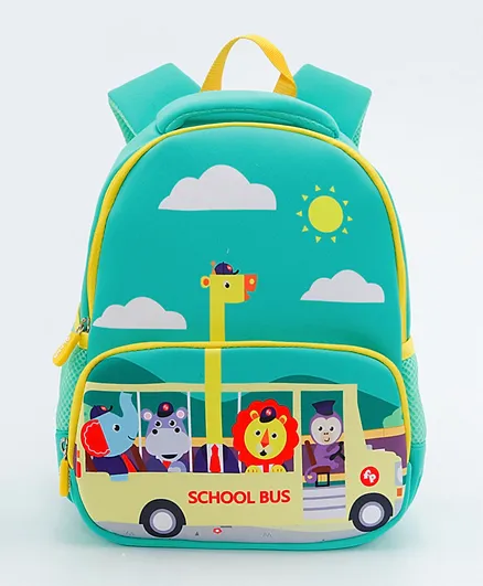 Fun School Bus Backpack Green - 11 Inches