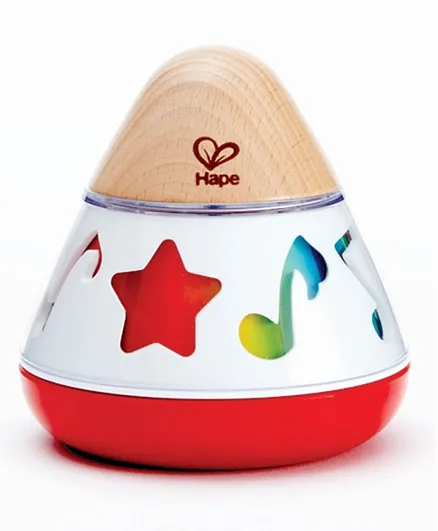 Hape Wooden Rotating Music Box - Red