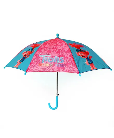 Universal Trolls Kids Automatic Umbrella Pink Blue - 16 Inches