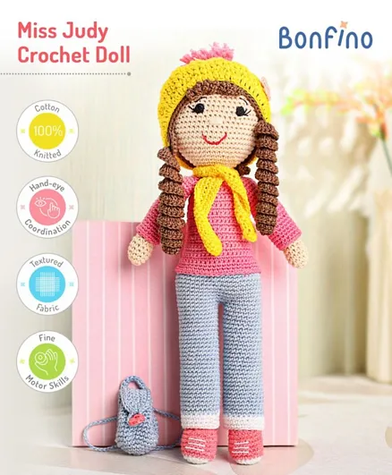Bonfino Miss Judy Crochet Doll - 27 cm