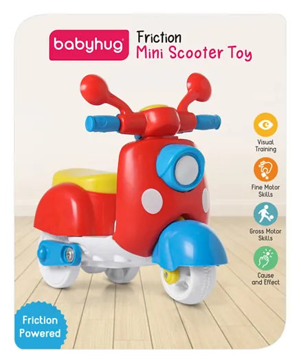 Babyhug Friction Powered Mini Scooter Toy - Red