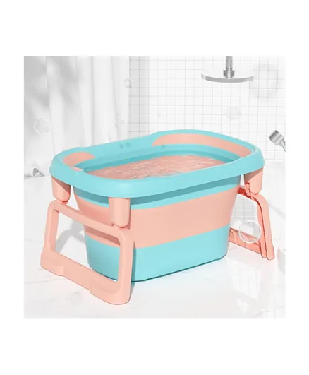 Folding Baby Bathtub - Blue & Pink